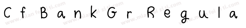 Cf BankGr Regular字体转换